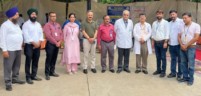 PGIMER Chandigarh Transport Department Organizes Successful Blood Donation Camp